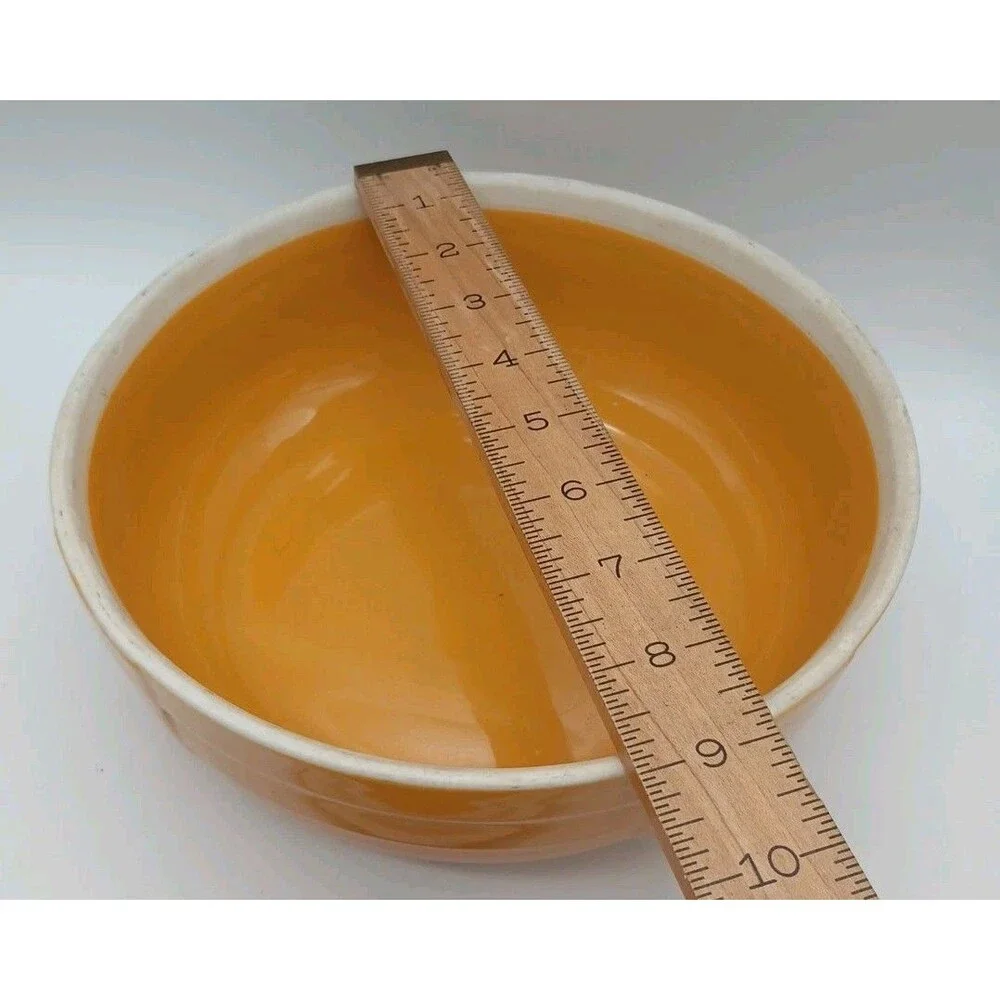 Vintage Hall China For Hotpoint Refrigerator Dish Mustard Yellow 9